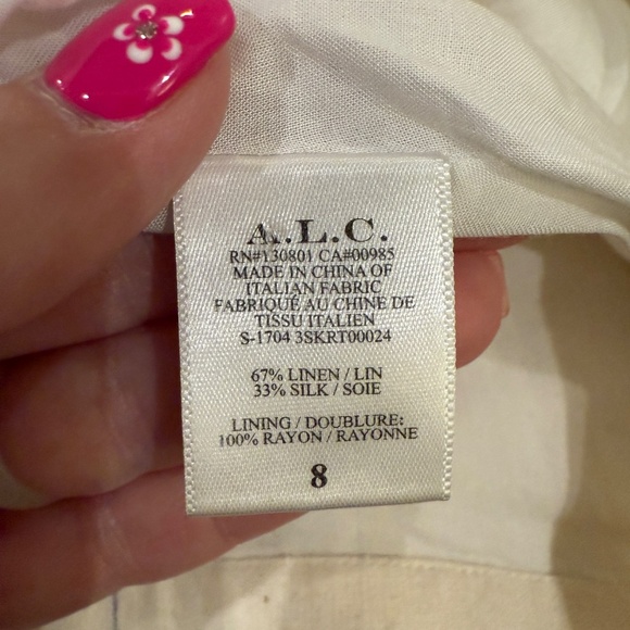 A.L.C Hampton Wrap Ruffle Mini Skirt in White Midnight45305 - Picture 9 of 11